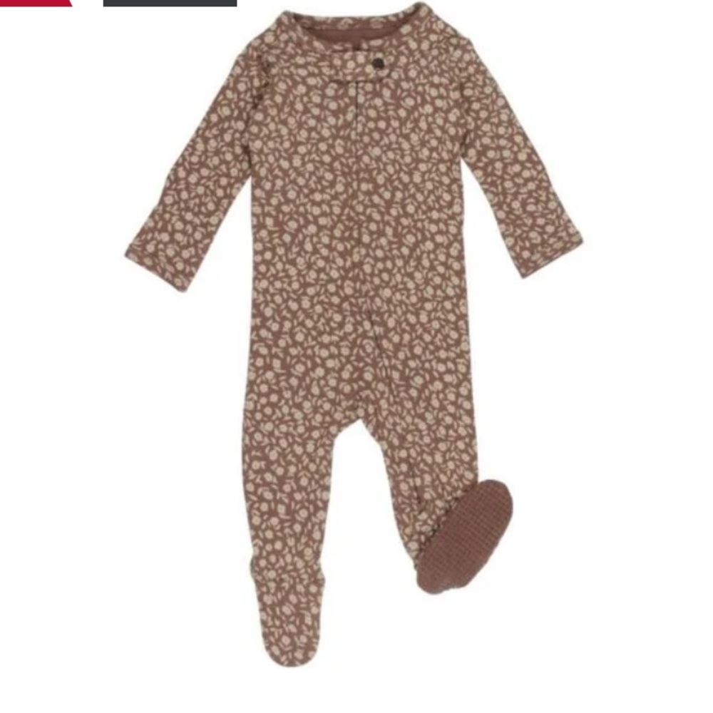 L’oved Baby 3-6month Organic Zipper Footed Sleeper